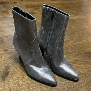 NWT, PAIGE Metallic Heeled Boots